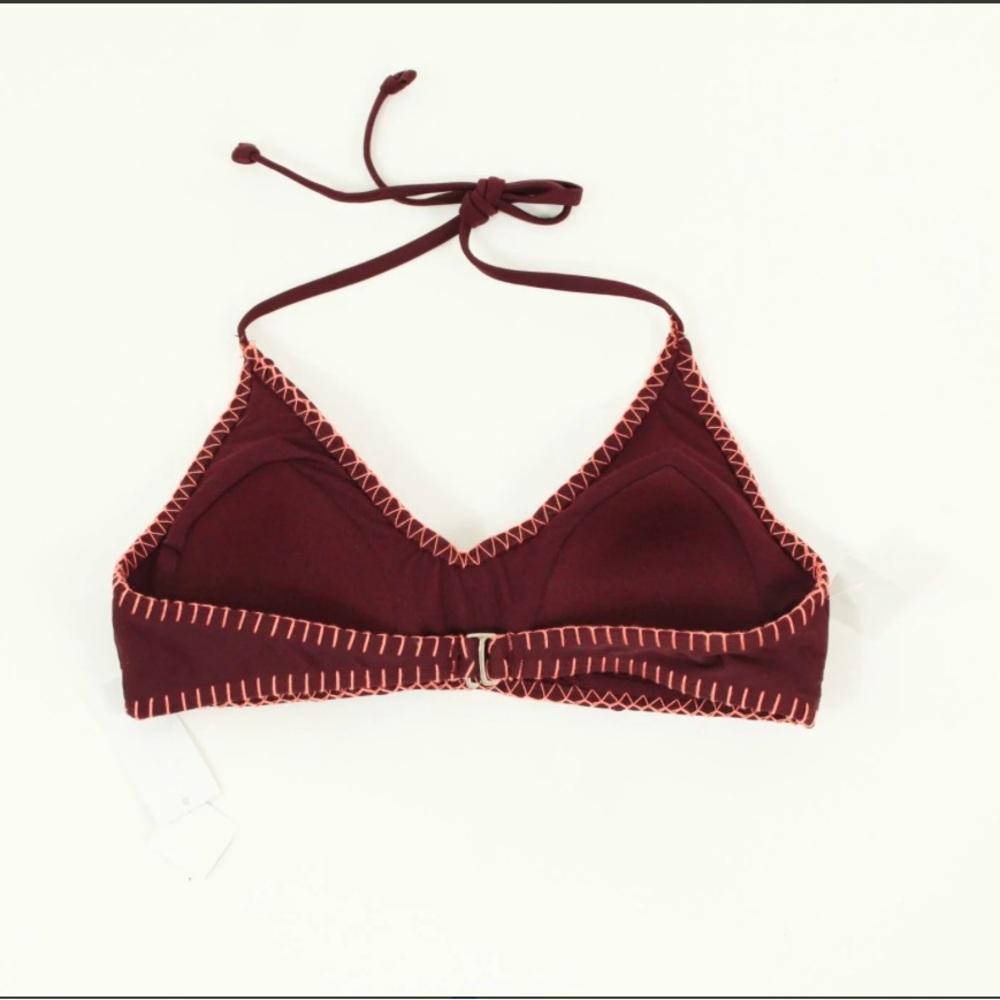 NEW Joe Boxer Sahari Collection Embroidered Bikini Top🤎 - Picture 2 of 2